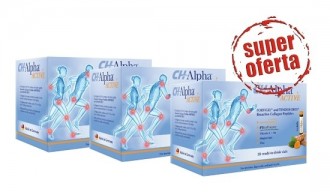 Pachet 3 cutii CH Alpha Active - Colagen 4 in 1 formula 28 fiole buvabile